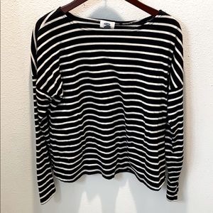 Black and White Striped Long Sleeve
